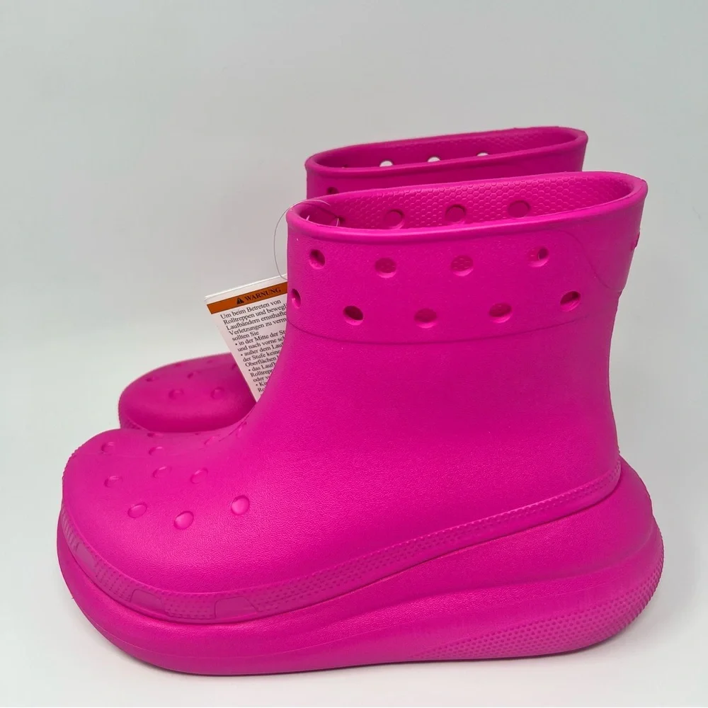 Crocs Crush Hot Pink Rain Boots